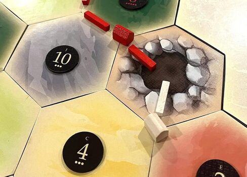 Caverns Scenario Hexes compatible with Catan's Settlers of Catan, Seafarers, and Catan Expansions (4 Caverns) in Saudi Arabia
