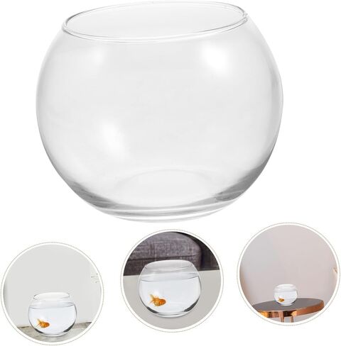 IMIKEYA Glass Bubble Bowl Bowl Glass Vase Clear Bubble Planter Terrarium Fish Bowl Wide Mouth Flower Vase Hydroponic Planter Candy Dish Fruit Jar for Wedding Home Decor 15cm in Saudi Arabia