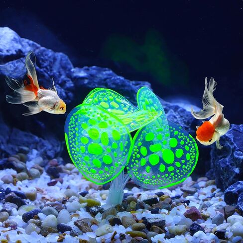 VOCOSTE Soft Silicone Glowing Aquarium Simulation Coral with Sucker, Fluorescence Aquatic Artificial Water Plants for Fish Tank Decoration, Pink in Saudi Arabia