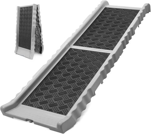PawStep 50894 Pet Ramp with Poly Grass - Folding, Portable Dog Ramp for Cars, SUV & Trucks - Non-Slip Surface - Lightweight & Durable - Supports Large Dogs up to 200 lbs in Saudi Arabia