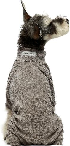 Fitwarm Dog Turtleneck Fuzzy Pajamas with Reflective Label, Lightweight Velvet 4 Legs Pet Jumpsuit, Dog Winter Clothes for Small Dogs, Cat Apparel, Pink, XL in Saudi Arabia