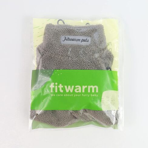 Fitwarm Dog Turtleneck Fuzzy Pajamas with Reflective Label, Lightweight Velvet 4 Legs Pet Jumpsuit, Dog Winter Clothes for Small Dogs, Cat Apparel, Pink, XL in Saudi Arabia