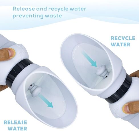18 OZ Foldable Silicone Dog Water Bottle 500ML- Portable Outdoor Pet Hydration Solution, Leak-Proof, Easy to Carry, Perfect for Hiking, Travel, and Walking(Grey, 550ML) in Saudi Arabia