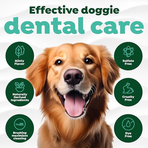TropiClean Fresh Breath Dog Oral Care Kit | Complete Dog Toothbrush and Toothpaste Set for Plaque & Tartar Control | Dog Tooth Brushing Kit for Large Dogs in Saudi Arabia