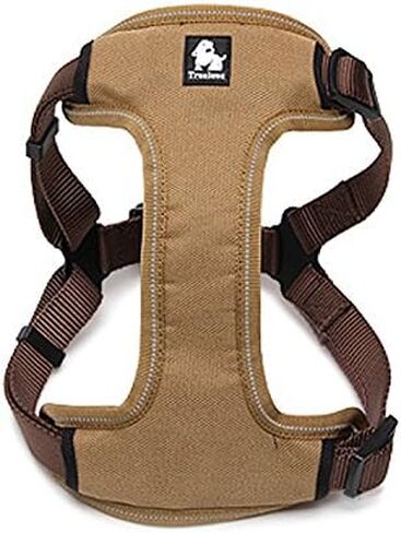 حزام حماية للكلاب من Creation Core قابل للتعديل من النايلون الناعم للحيوانات الأليفة، صدرية عاكسة للمغامرات الخارجية والمشي للكلاب، بني M in Kuwait