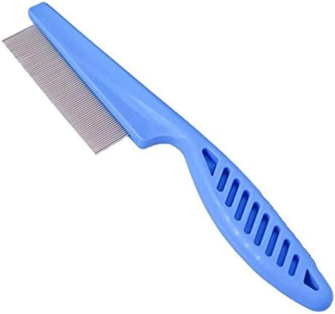 Blue Pet Dog Hair Flea Comb,Flea Brush,Stainless Grooming Brush Clean Tool Flea Removal Hair Repair Antistatic Multifunctional Long Hair Short Hair Safety Dog Flea Combs Pet Supplies in Saudi Arabia