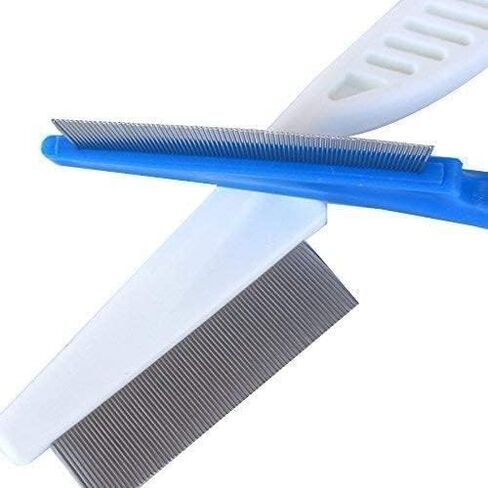 Blue Pet Dog Hair Flea Comb,Flea Brush,Stainless Grooming Brush Clean Tool Flea Removal Hair Repair Antistatic Multifunctional Long Hair Short Hair Safety Dog Flea Combs Pet Supplies in Saudi Arabia