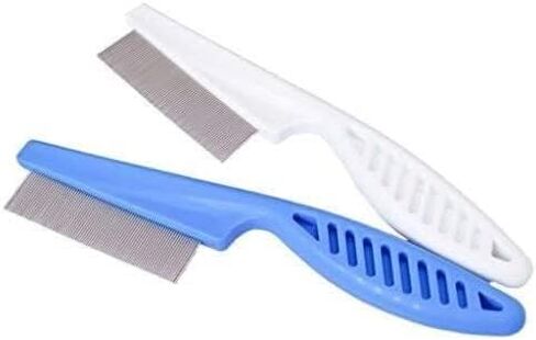 Blue Pet Dog Hair Flea Comb,Flea Brush,Stainless Grooming Brush Clean Tool Flea Removal Hair Repair Antistatic Multifunctional Long Hair Short Hair Safety Dog Flea Combs Pet Supplies in Saudi Arabia