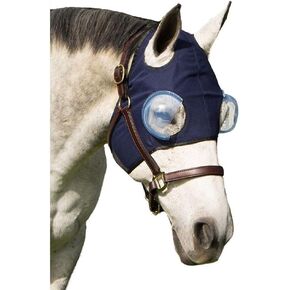 Equine-Medi Lens Horse Eye Protection Hood, Shatterproof, UV Protection, Flexible Lens for Corneal Ulcers, & Eye Injuries, Compatible w/Horse Fly Mask, MD/LG Size