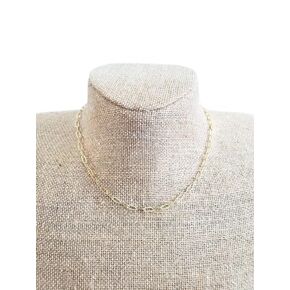 Mini Paperclip Chain Necklace Small Links Delicate Dainty Paper Clip Girls Layering Trendy Chains