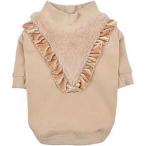 Pinkaholic New York Elliana Winter Shirt Warm Cozy Fashionable for Small Dogs, Pink, Large