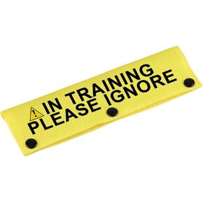 Funny Dog Leash Sleeve in Training Please Ignore Dog Leash Wrap Sleeve Alert Tag Pet Birthday Gift (Training Please Ignore-YE Sleeve)
