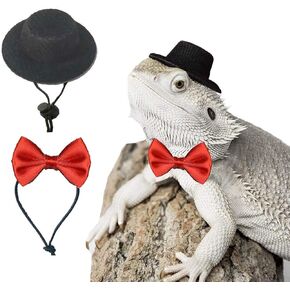 DuvinDD Bearded Dragon Clothes Costume Easter Hat Handmade Ferret Clothes Accessories Valentines Day Gifts for Gecko Lizard Chameleon Juvenile Iguana Hamster Reptile
