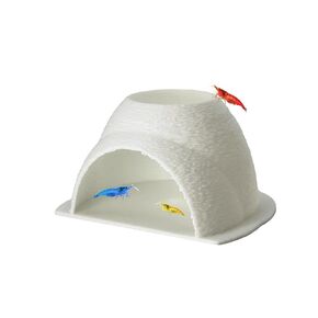 Shrimp Hut Cave Aquarium Shrimp Tunnel Hide for Cherry Shrimp & Fish (Light Brown)