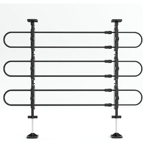 MoNiBloom Metal Dog Barrier for SUVs, Vehicles, Cars & Trucks, 34''-60'' Wide, 30''-50'' Tall, Easy to Store