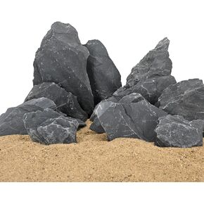 Natural Slate Stone Rocks 2 to 4 inch Aquariums Stone for Aquascaping,Terrariums,Reptile Enclosures,Paludariums, and Gardens-5lb