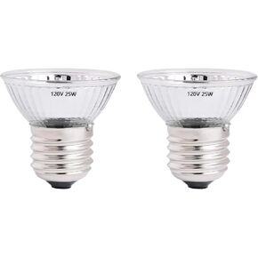 2-Pack 25W UVA+UVB Bulbs, Fit E26 /27- 110V Turtle Reptile Heat Bulbs for Heat Reptile Lamp, Basking Light Bulb for Reptiles and Amphibian Tanks, Terrariums and Cages, Works with Various Lamp Fixtures