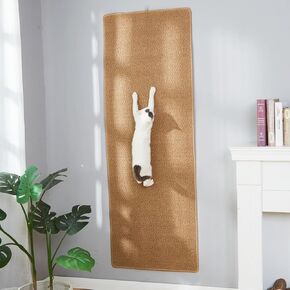 67"x 23.6" Thickened Cat Wall Climbing Carpet, Cat Wall Furniture, Wall Scratcher, Scratching Post, Couch Sofa Protector (Grey)