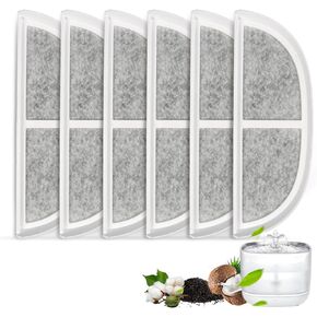 12 Pack Cat Water Fountain Filters for eufy Stainless Steel Water Dispensers 3L/105oz, Triple Filtration System Pet Fountain Filter Replacement Water Fountain Filter for Cats Or Dogs