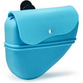 Dog Treat Pouch For Pet Training Puppy With Clip & Flip Cover Silicone Dog Treat Bag Strong Magnet Closure For Dog Trainer Walking -Black