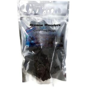 Ceramic Hawaiian Black Coral Frag Plugs 30 Pack