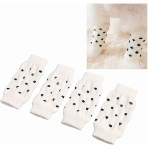 4Pcs Dog Leg Warmers Knitted, Winter Warm Socks Knitted Dog Leg Hock Protector Pet Elbow Protective Sleeve Elbow Protector for Dogs L