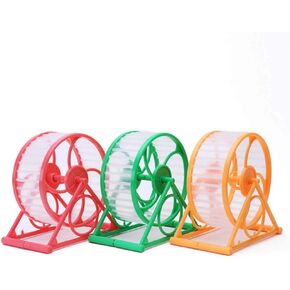 Hamster Exercise Wheel, Silent Running Wheel with Stand for Hamsters, Gerbils, Mice and Other Small Pets, Hamster Wheel Cage (Random Color, 1 PC)