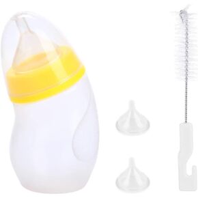 Pet Feeding Bottle, Nurser Bottle for Baby Small Cats Dogs, Professional Feeding Nipple Bottle for Kitten Puppy Small Animals-180ML, Random Color