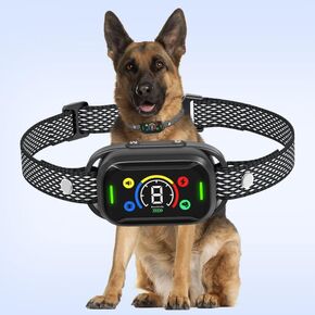 Dog Bark Collar, Rechargeable Smart Collar, Anti Barking Training Collar with 5 Adjustable Sensitivity Beep Vibration Shock, Bark Collar for Large Medium Small Dogs, Black