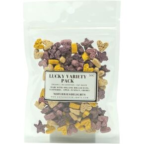 100% Organic & All Natural Treat for Rabbit Hamster Guinea Pig Chinchilla Pet Rat Mice, Lucky Variety Pack 50g