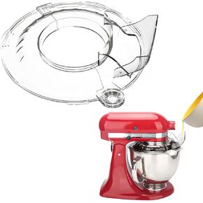 Updated for KitchenAid Tilt Head 4.5-5 QT Pouring Shield (for Stainless Steel Bowls Only), Fully Enclosed Foldable Lid Mixer Bowl Cover for Kitchen aid Accessories and Attachments, Not For Bowl Lift