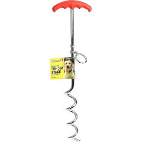 Roscoe's Pet Products Comfort Grip Tie Out Stake for Dogs. 4 (8mm, 18 inch)