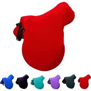 Majestic Ally English Saddle Cover with Adjustable Handle, 4-Way Stretch Spandex/Elastane Fabric, Multiple Colors (Royal Blue)