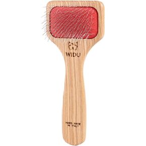 Brush for Dogs and Cats, Ideal for Medium and Large Pets with Long Hair, Professional Carder in Ash Wood, Handmade in Italy - 21.5 x 9.4 cm, with 24 mm Long Teeth and 45° Inclination in Saudi Arabia