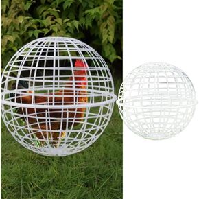 MANON ROSA Chicken Ball Cage Rolling Orb Mobile Poultry Enclosure Round Plastic Hutch for Chicks Rabbits Birds Ducks Outdoor Backyard Farms- Prevents Dog Bites Horse Trampling(1-Pack,M)