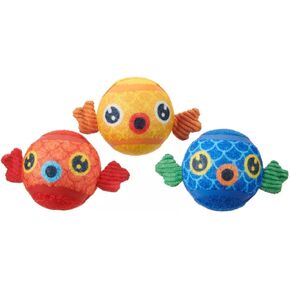 Barkbox Dog Toys – Puppy Guppies Trio Squeaker Ball Interactive Chew Toys – Durable & Tough Tennis Balls, Training, Exercise & Beating Boredom – Stimulating Plush, Small/Medium Breed & Puppies