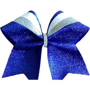 Royal Blue Glitter Cheer Bow in Saudi Arabia