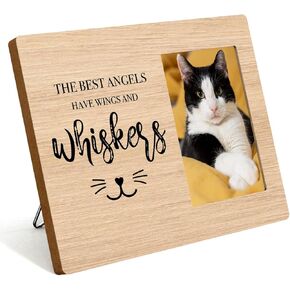 IAXIC Sympathy Photo Frame Memorial Picture Frame Cat Memorial Gifts for Loss of Cat Pet Loss Gifts to Honor and Remember a Cat, Grief Gifts for Women Remembrance Decorations for Wall Desk Tabletop
