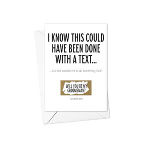 Funny Will You Marry Us Scratch Off Card, Perfect for Friend, Officiant, Rabbi, Priest Proposal Card from Bride and Groom, This Could Have Been Done With a Text But She Wanted Something Nic (Marry Us)
