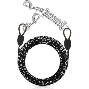 Petbobi 15 ft Dog Tie Out Cable - Reflective Dog Tether for Yard, Camping, Park - Outdoor Leash with Metal Swivel Hooks - Training Tether for Small Dogs Up to 20 Pounds, Color Gradient