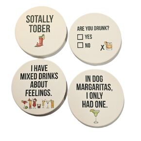 Funny Coasters for Drinks Ceramic Coasters Drinking Coasters Funny Drinking Gift Drink Coasters Ceramic Coaster Set Housewarming Gift