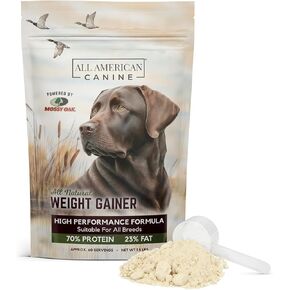 Dog Weight Gainer - Dog Protein Powder - High Calorie Dog Food Supplement, Premium Quality Weight Gainer, Mass, Recovery, Appetite Stimulant - 60 Servings