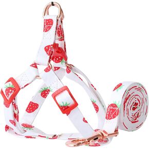 سرج للحيوانات الأليفة مع مقود، سرج للكلاب على شكل فواكه قابل للتعديل وخفيف الوزن للقطط من أجل القطط والجرو والكلاب الصغيرة والفراولة S in Kuwait