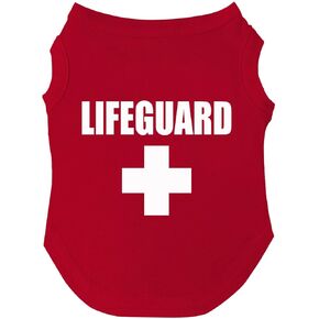 Lifeguard Dog Tee Shirt Sizes for Puppies, Toys, and Large Breeds (53 Red 3X-Large)