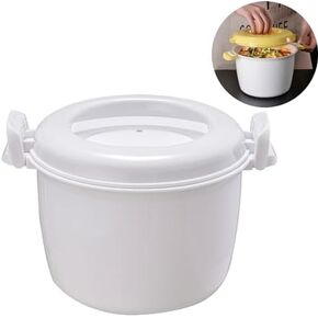 Microwave Rice Cooker, Food Grade Portable Microwave Steamer for Rice, Microwave Steamer for Vegetables, Microwave Cookware (S)