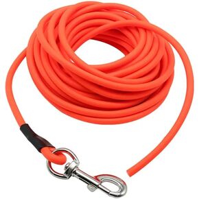 Dog Training Check Cord Tracking Leash Lead - HuntEmUp Ruff-Cord - Train at a Distance with Control - 30 foot - Orange - Long Lead K9 Pointer Retriever GunDog