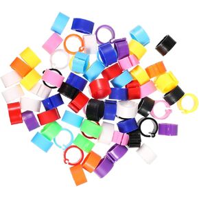 EXCEART Chicken Legs 100 Pcs Bird Rings Pigeon Foot Rings Plastic Multi- Colour Pigeon Foot Bands Clip on Multi- Color Leg Rings for Chicks Bantam Finch Dove Lovebird Quail Small Poultry Ringd