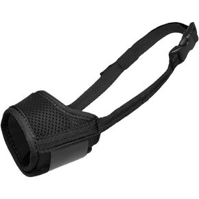 Adjustable Muzzle for Pet Puppy Dog Soft Muzzle for Dog Supplies (Small, Black), Red
