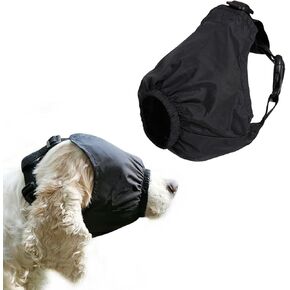 Dog Eye Mask Nylon Calming Cap Tool for Dogs with Anxiety, Pet Head Wrap Mask Muzzle for Grooming Anti Car Sickness（M