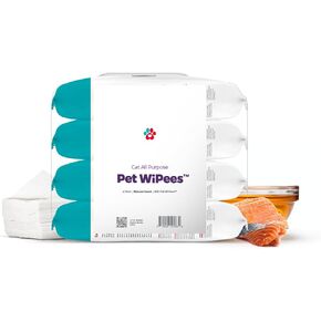Pet Parents® Pet WiPees™ Cat All Purpose Cat Wipes, Pet Wipes, All Purpose Wipes for Cats & Cat Bath Wipes, Cat Cleaning Wipes (100 Count (Pack of 1), Natural)